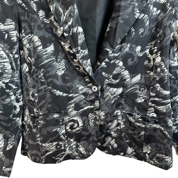 Chico’s Silk Blend Womens Black Blazer/Jacket/ Size 3 (XL) - Picture 4 of 7